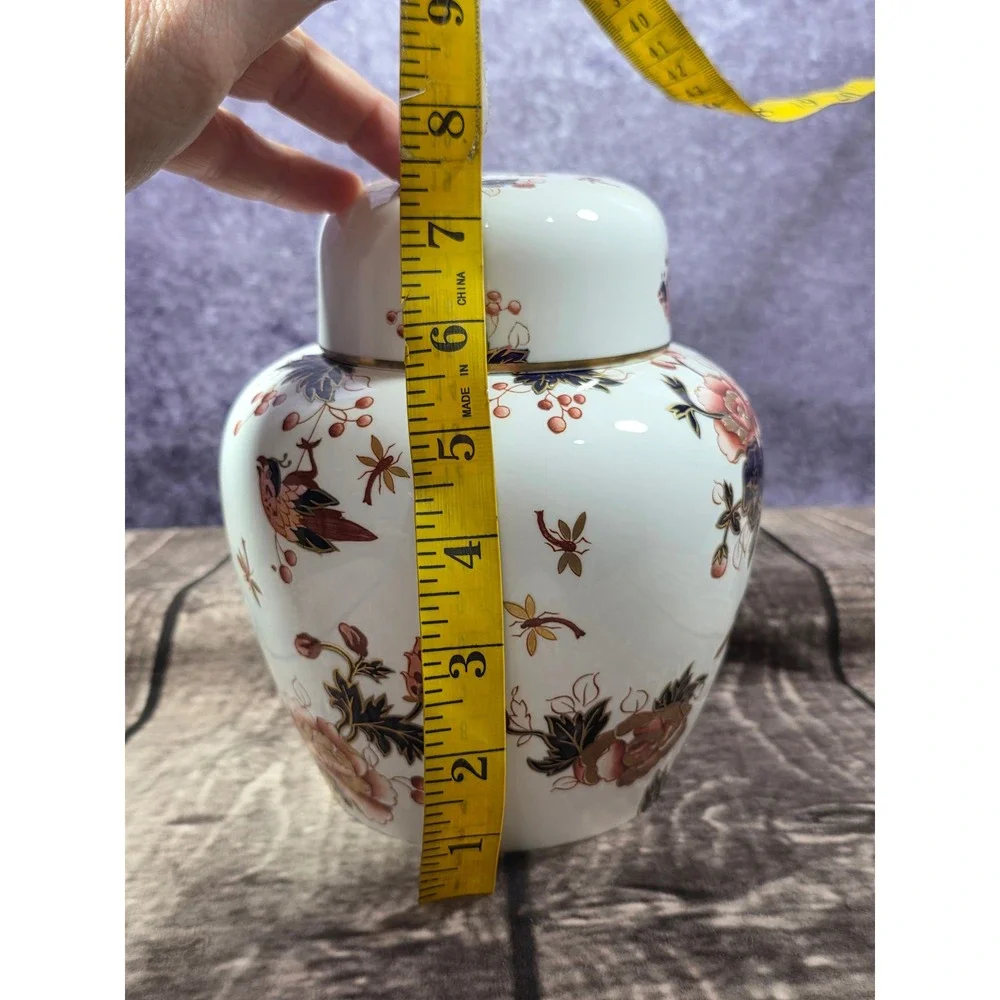 Coalport Hong Kong Bone China Ginger Jar with Lid‎ Made in England Chinoiserie